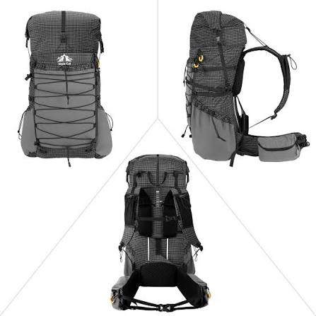 Varo Fit Night Cat 55-60L Roll Top Hiking Backpack